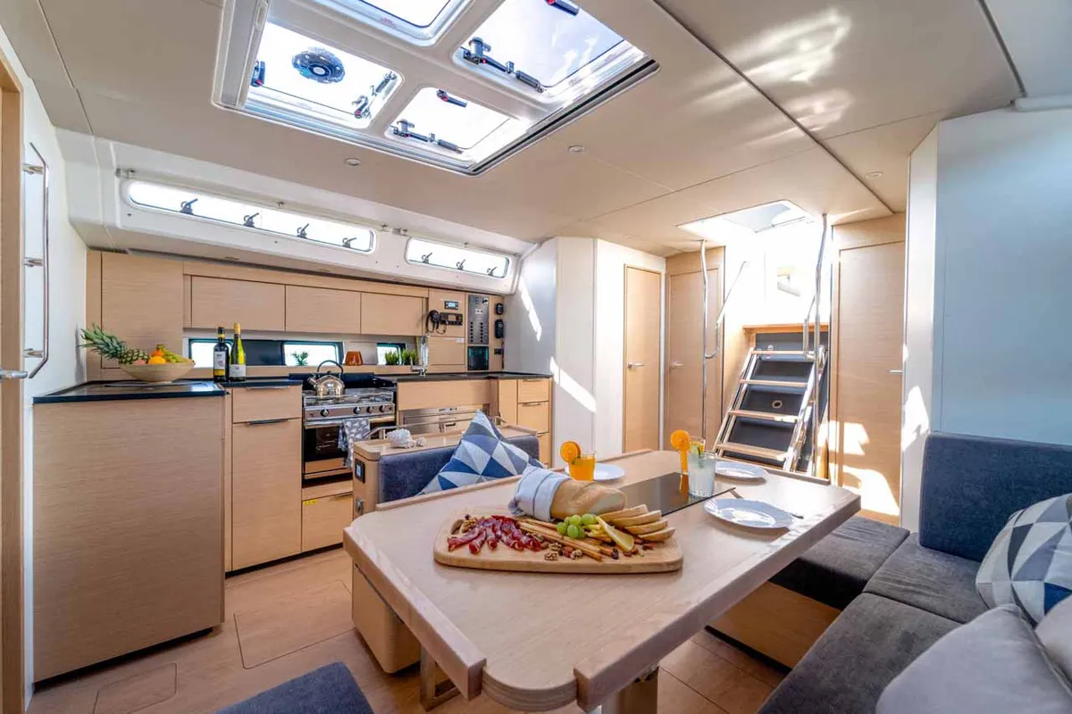 Galley of Mare Morea, a Hanse 460 sailboat at Grad Šibenik, Croatia