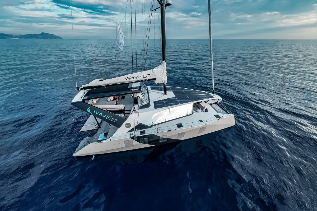 Summer, a Wave 60 catamaran at Olbia, Italy