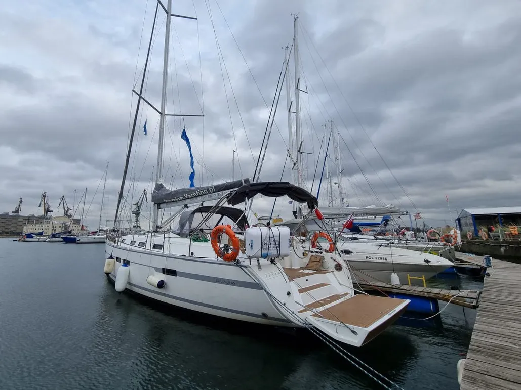 Exterior view of Tetras, a Bavaria 45 sailboat at Gdańsk, Poland