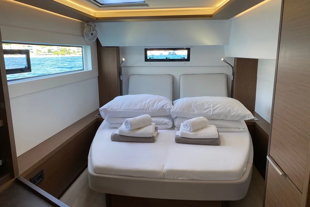 Cabin on Tatry, a Lagoon 46 OW catamaran at Grad Kaštela, Croatia