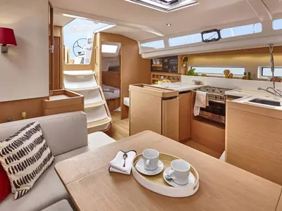 Salon of Virginia, a Jeanneau Sun Odyssey 440 sailboat at Volos Municipality, Greece