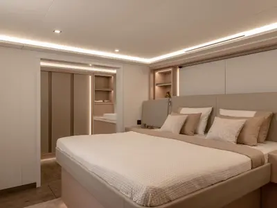 Serenissima III, a Fountaine Pajot Thira 80 catamaran at Municipal Unit of Nea Peramos, Greece