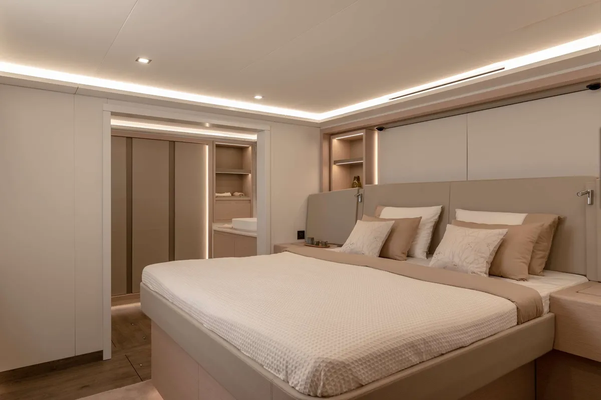 Serenissima III, a Fountaine Pajot Thira 80 catamaran at Municipal Unit of Nea Peramos, Greece