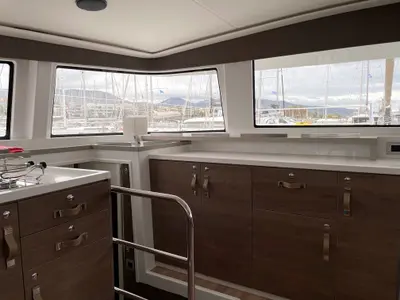 Galley of Poseidon, a Bali 4.6 catamaran at Athens, Greece