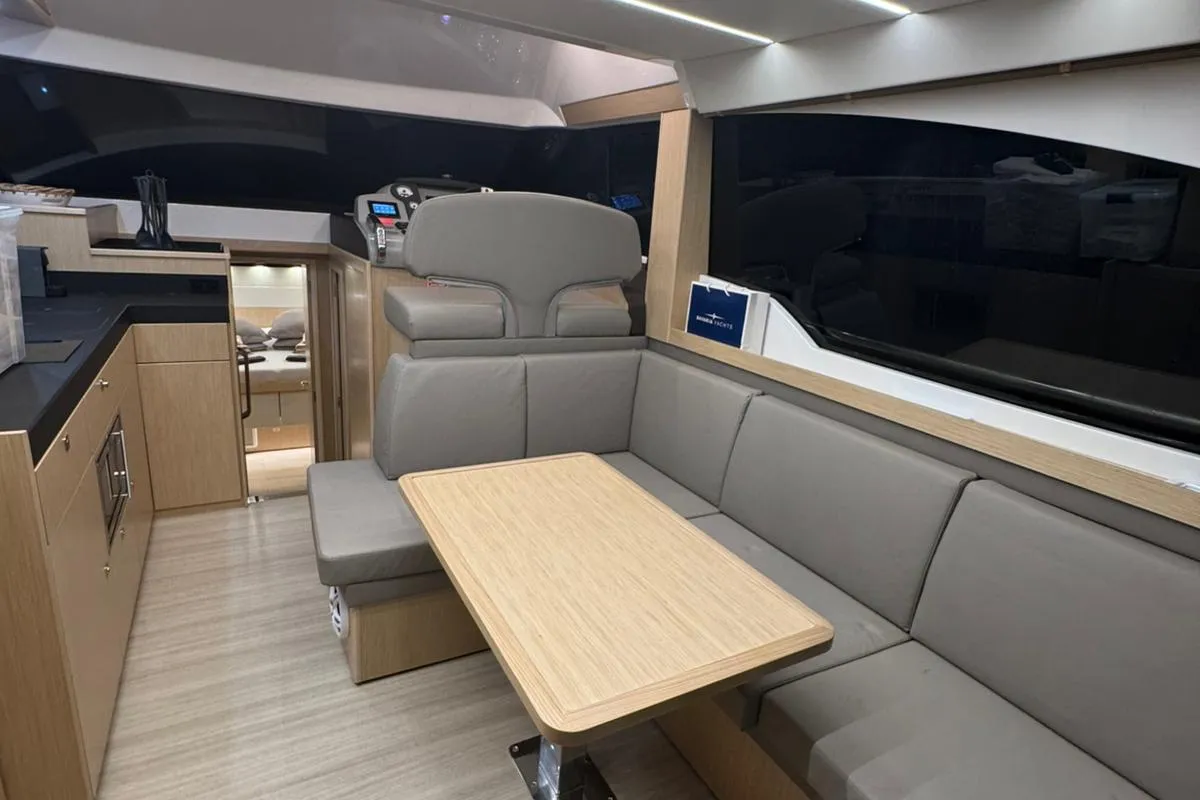 Lana, a Bavaria Virtess 420 Fly motor yacht at Grad Trogir, Croatia