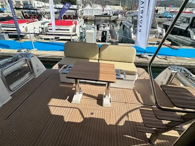 Salon of Lana, a Bavaria Virtess 420 Fly motor yacht at Trogir, Croatia