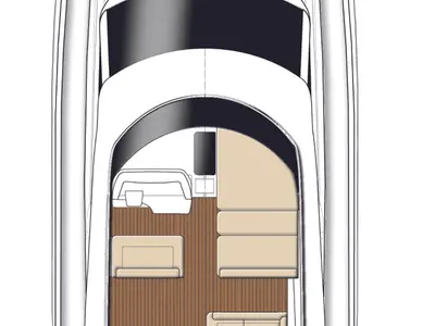 Lana, a Bavaria Virtess 420 Fly motor yacht at Grad Trogir, Croatia