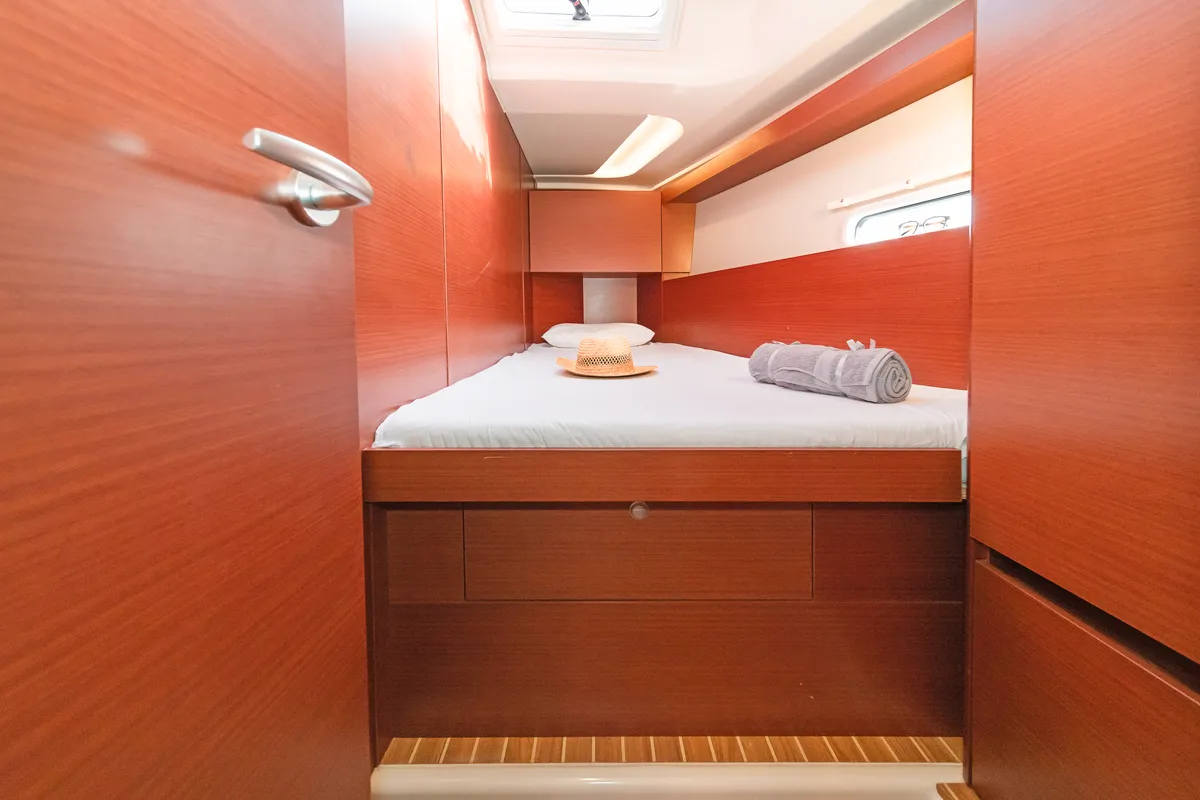 Cabin on Lixi, a Hanse 458 sailboat at Kos, Greece