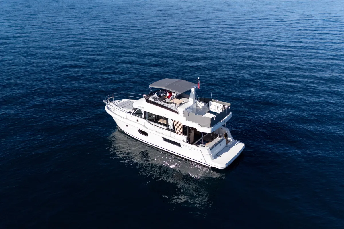 Exterior view of AELIA, a Beneteau Swift Trawler 41 motor yacht at Split, Croatia
