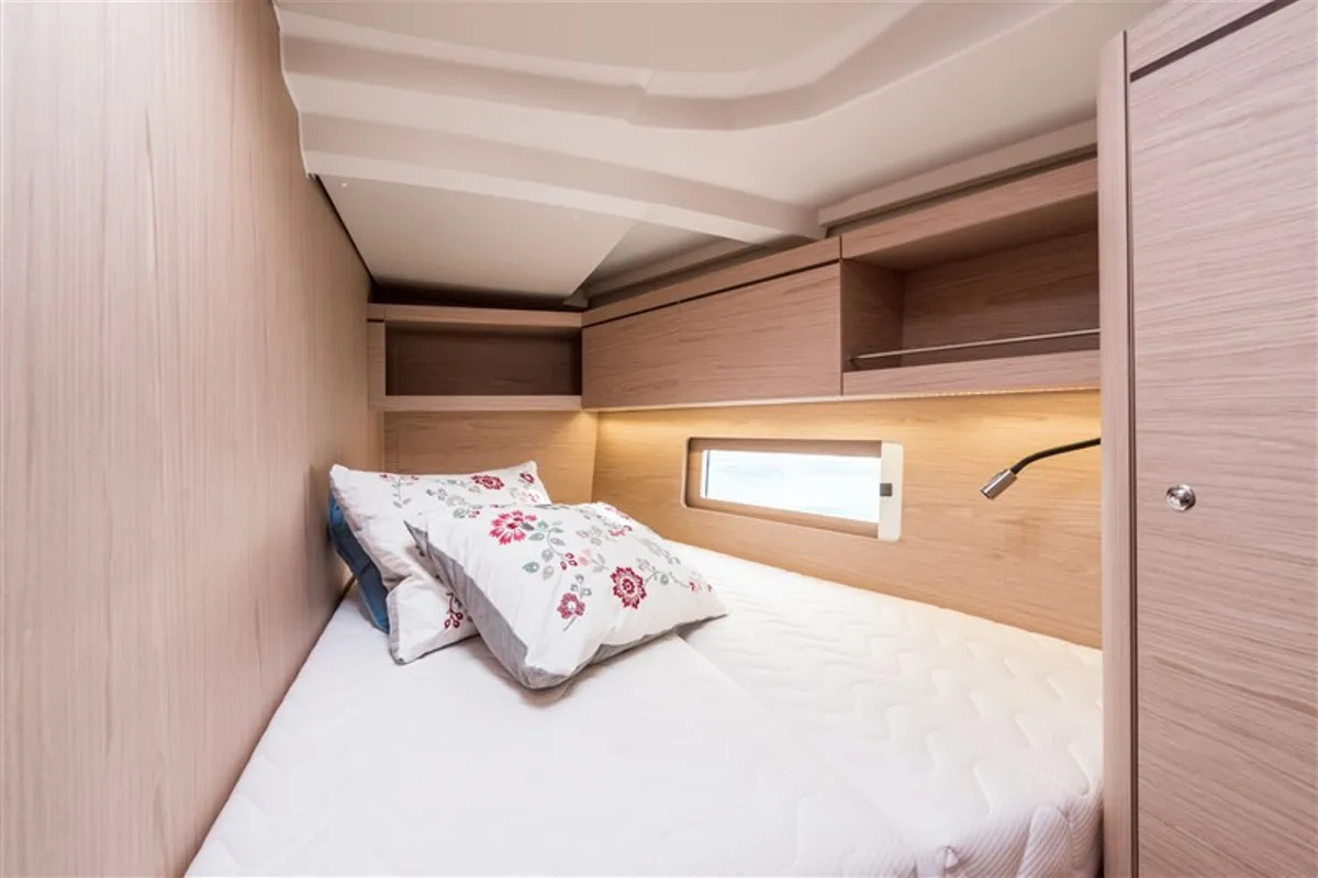 Cabin on Majano, a Beneteau Oceanis 38.1 sailboat at Split, Croatia
