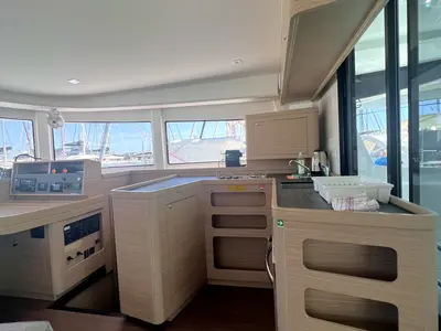 Galley of Bendmill, a Lagoon 42 catamaran at Grad Kaštela, Croatia
