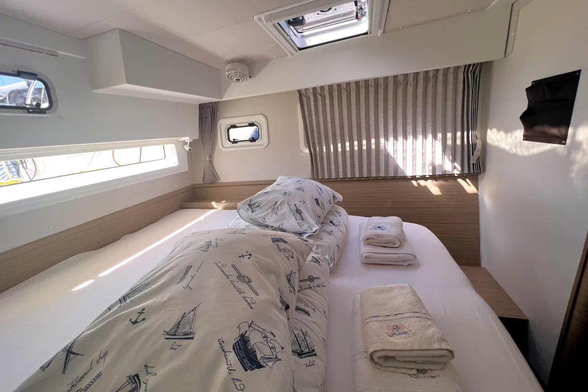 Cabin on Bendmill, a Lagoon 42 catamaran at Grad Kaštela, Croatia