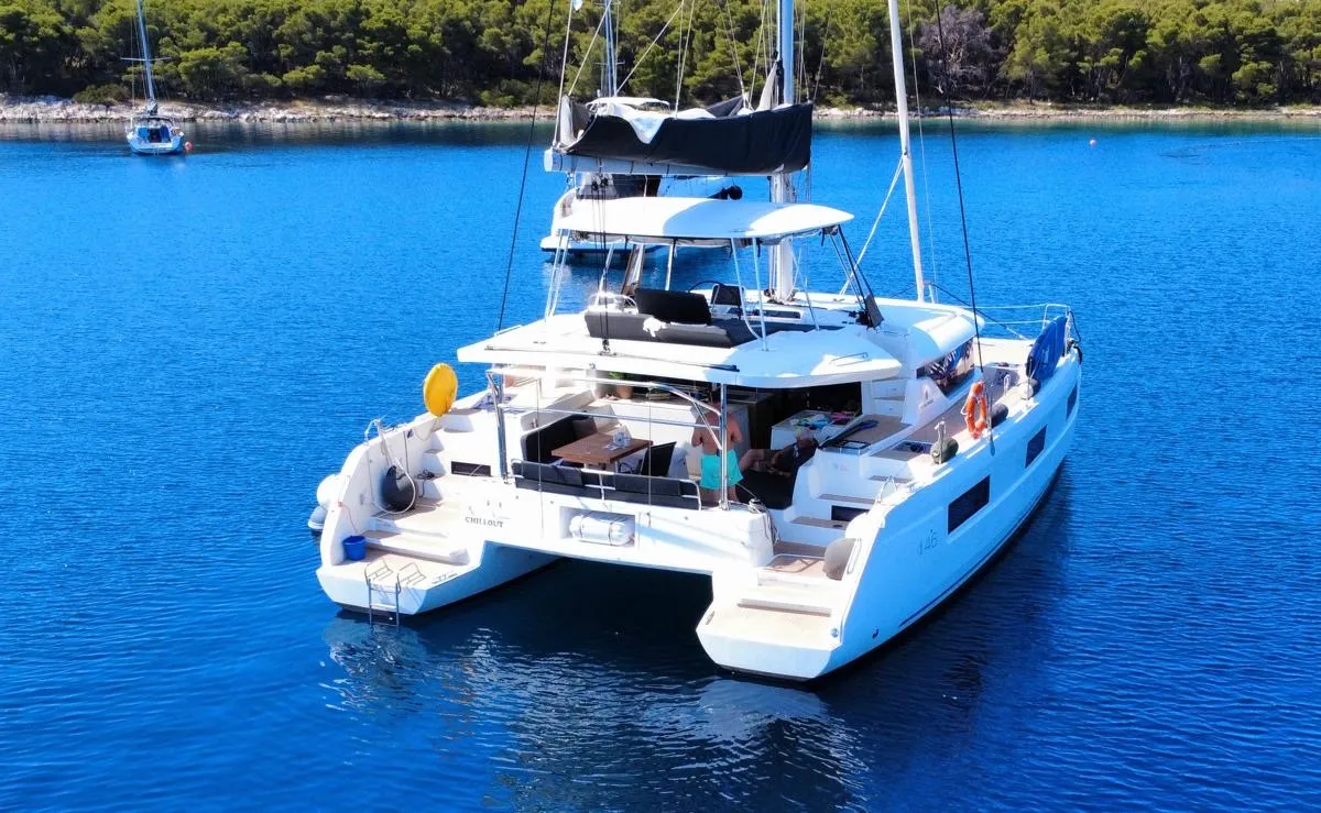 Chill Out, a Lagoon 46 OW catamaran at Općina Rogoznica, Croatia