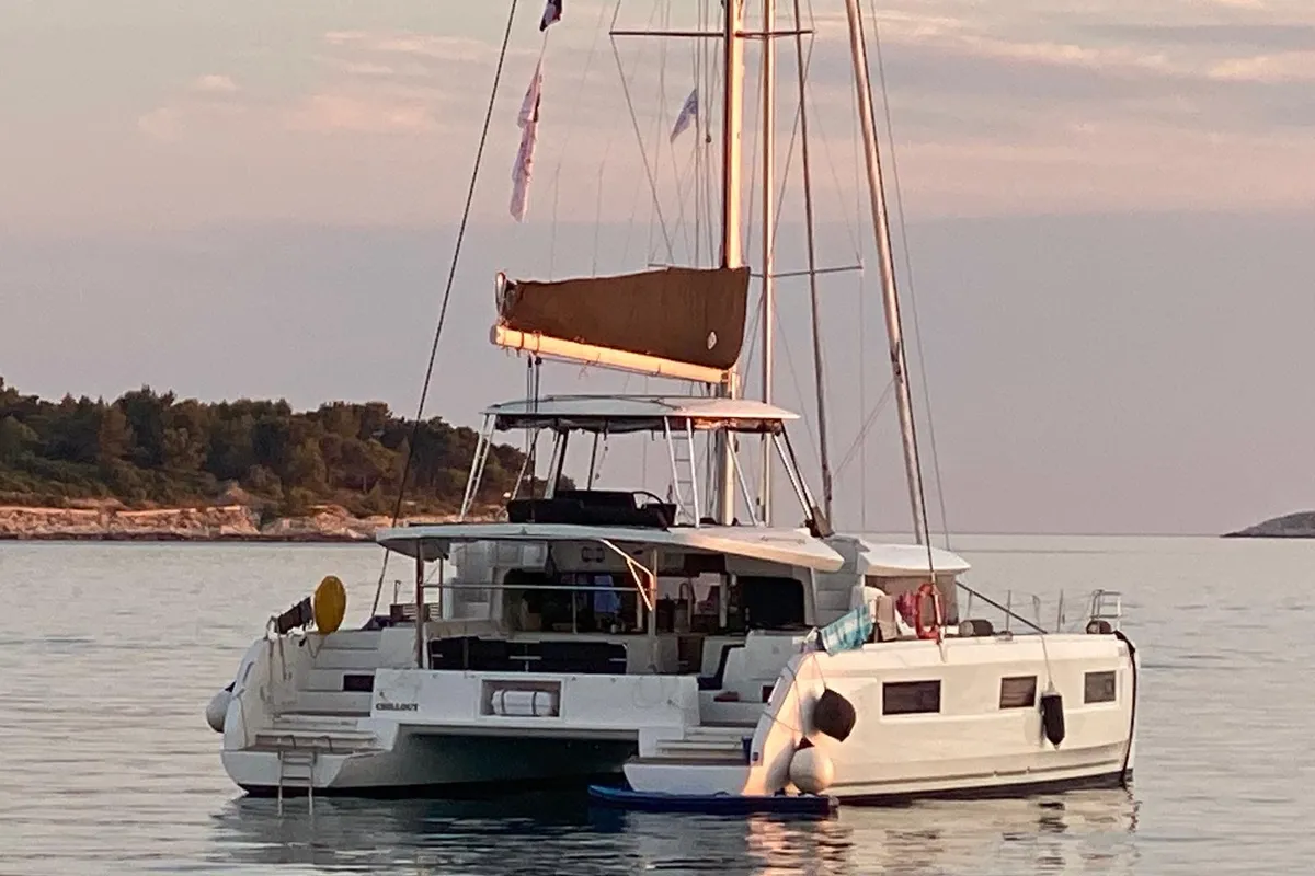 Chill Out, a Lagoon 46 OW catamaran at Općina Rogoznica, Croatia