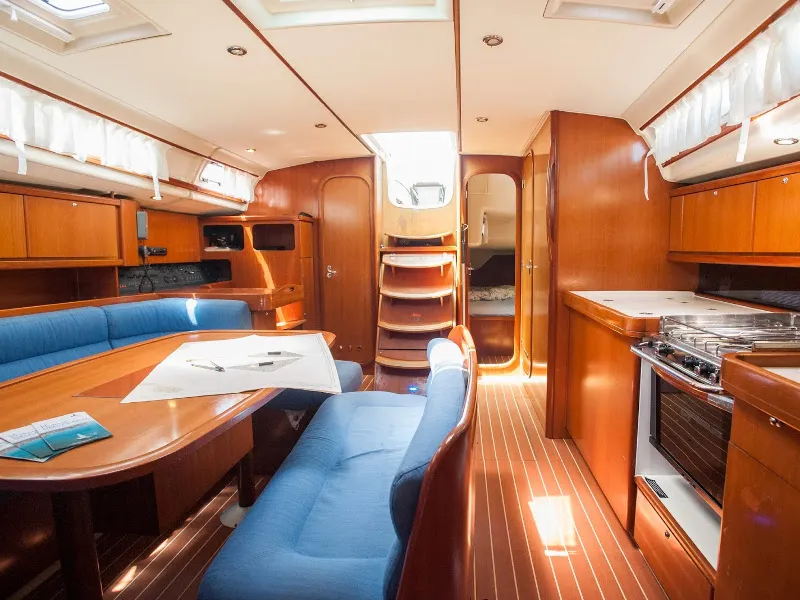 Salon of Asia, a Dufour 455 sailboat at Ragusa, Italy