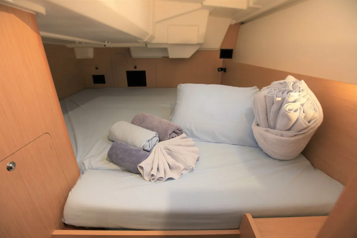 Cabin on Big Blue, a Beneteau Oceanis 35.1 sailboat at Road Town, British Virgin Islands