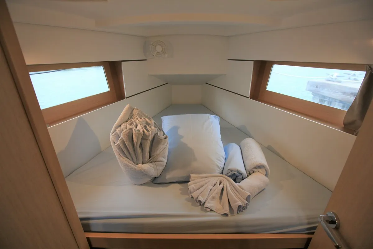 Cabin on Big Blue, a Beneteau Oceanis 35.1 sailboat at Road Town, British Virgin Islands