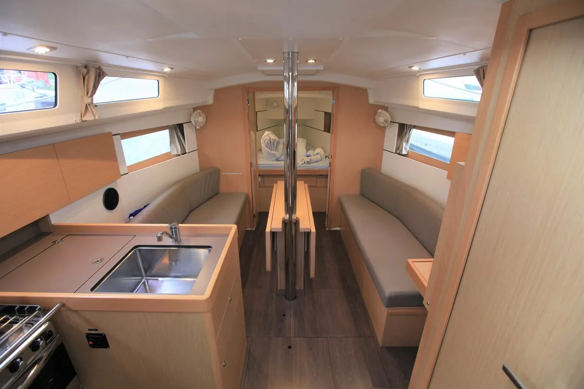 Salon of Big Blue, a Beneteau Oceanis 35.1 sailboat at Road Town, British Virgin Islands