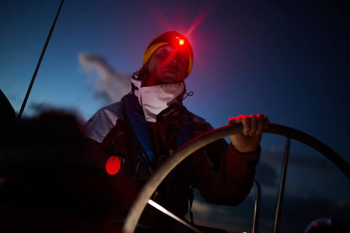 Cockpit of Angelmiles 2, a Northman Maxus 35 sailboat at Valencia, Spain
