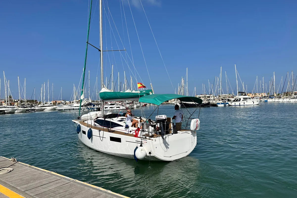 Exterior view of Angelmiles 2, a Northman Maxus 35 sailboat at Valencia, Spain