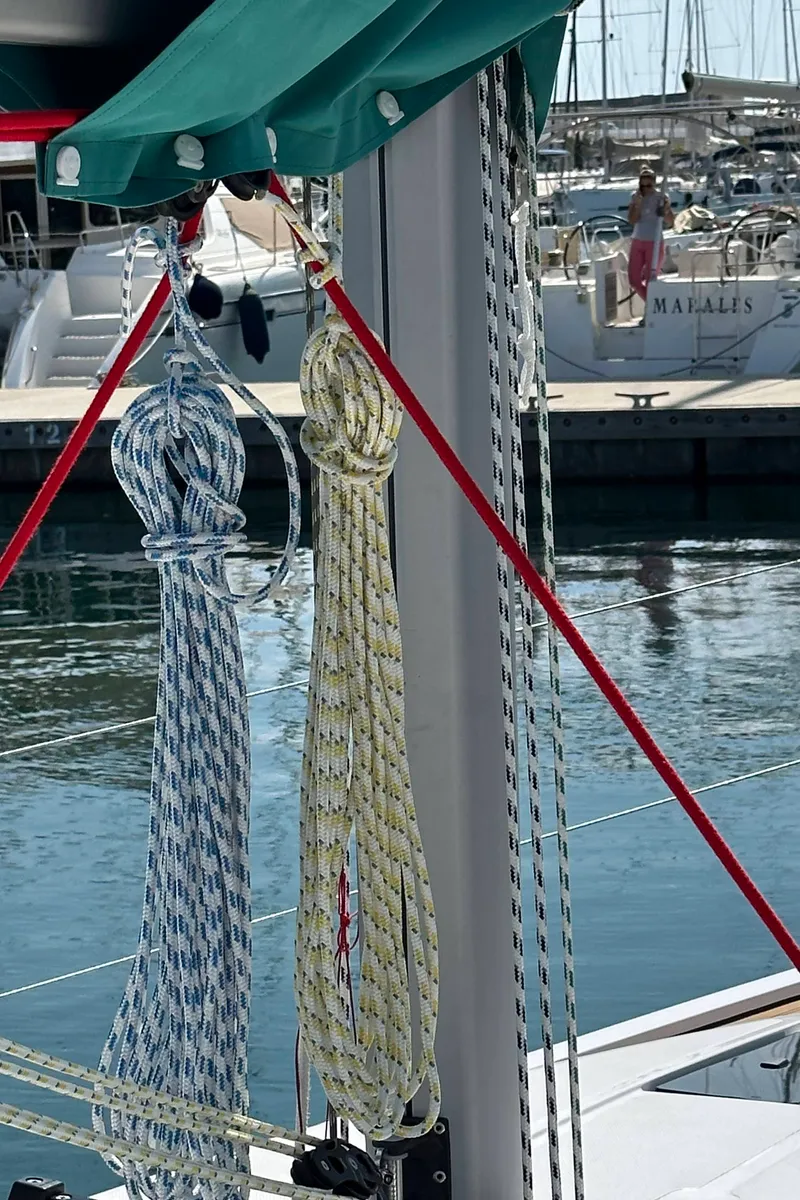 Deck of Angelmiles 2, a Northman Maxus 35 sailboat at Valencia, Spain