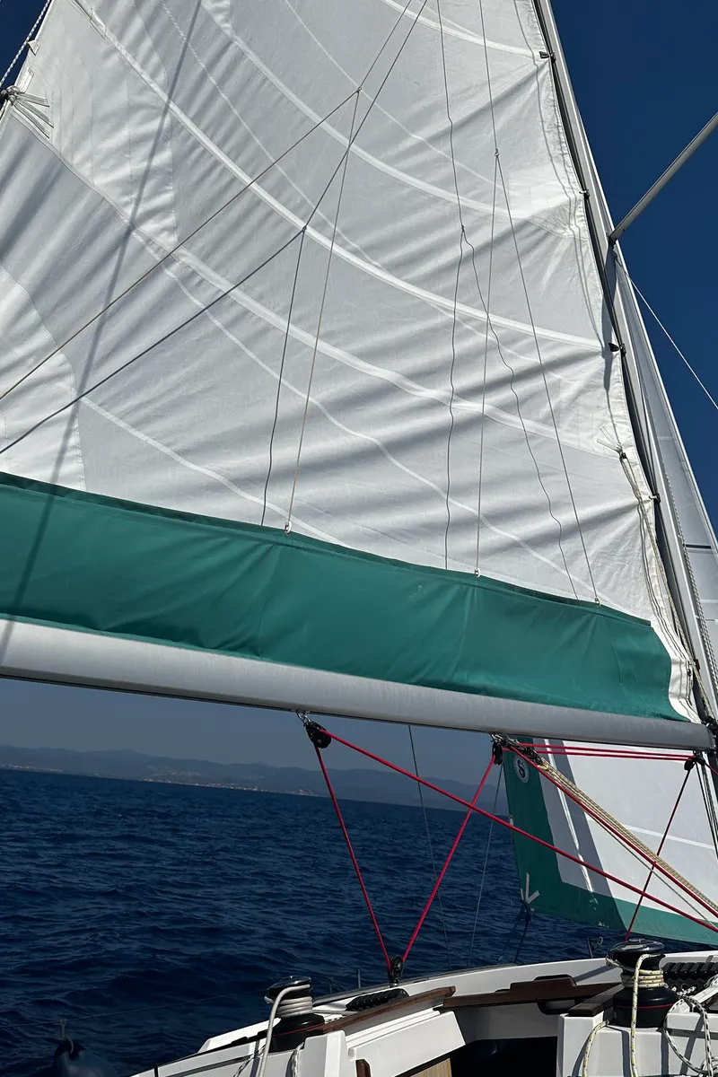 Deck of Angelmiles 2, a Northman Maxus 35 sailboat at Valencia, Spain