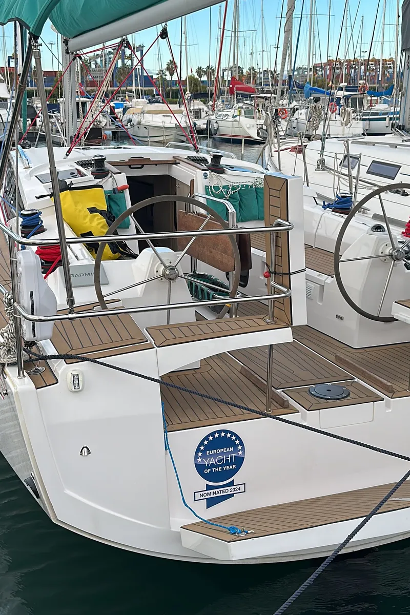 Deck of Angelmiles 2, a Northman Maxus 35 sailboat at Valencia, Spain