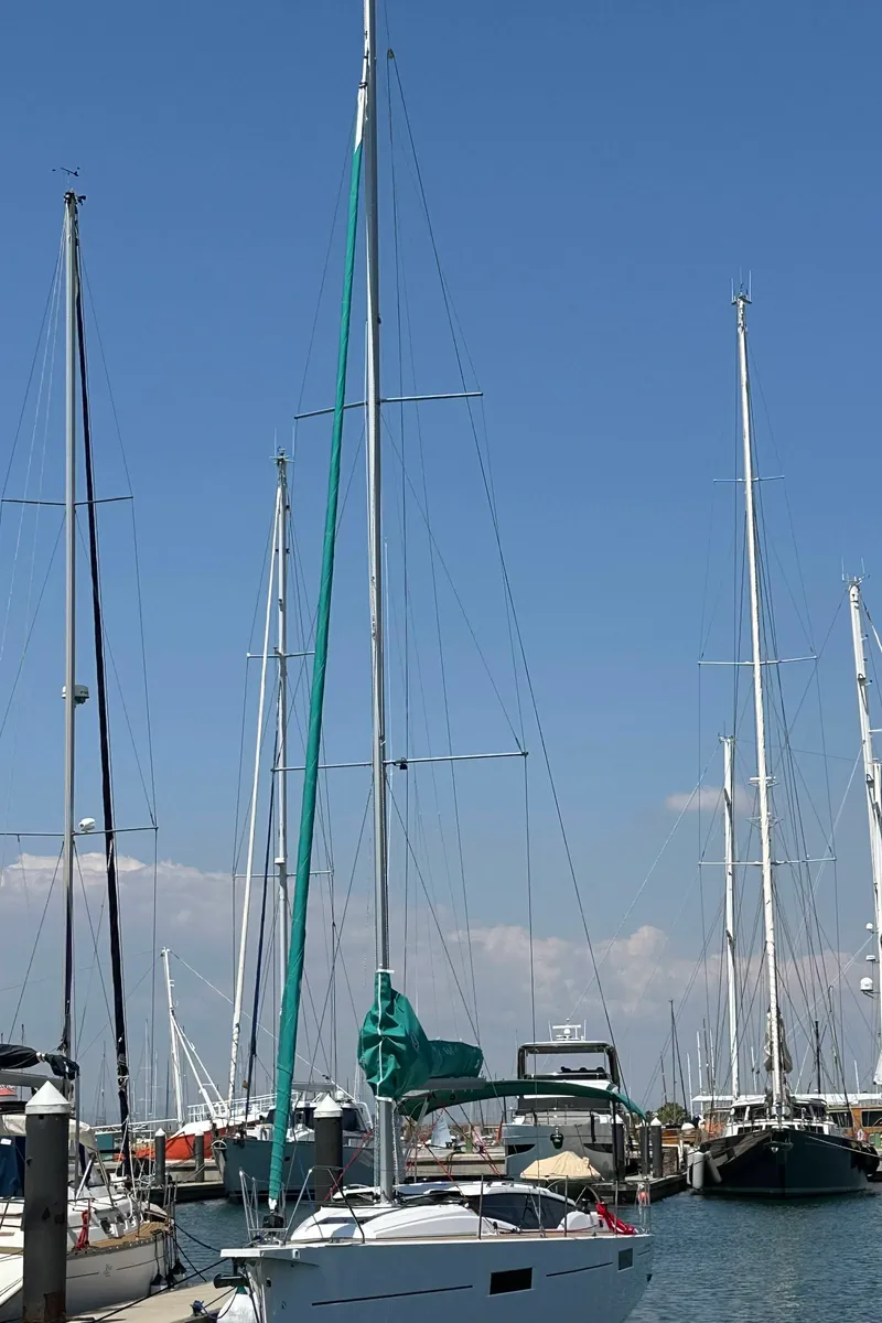 Exterior view of Angelmiles 2, a Northman Maxus 35 sailboat at Valencia, Spain