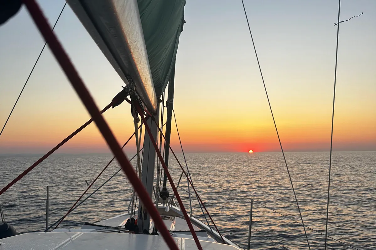 Deck of Angelmiles 2, a Northman Maxus 35 sailboat at Valencia, Spain