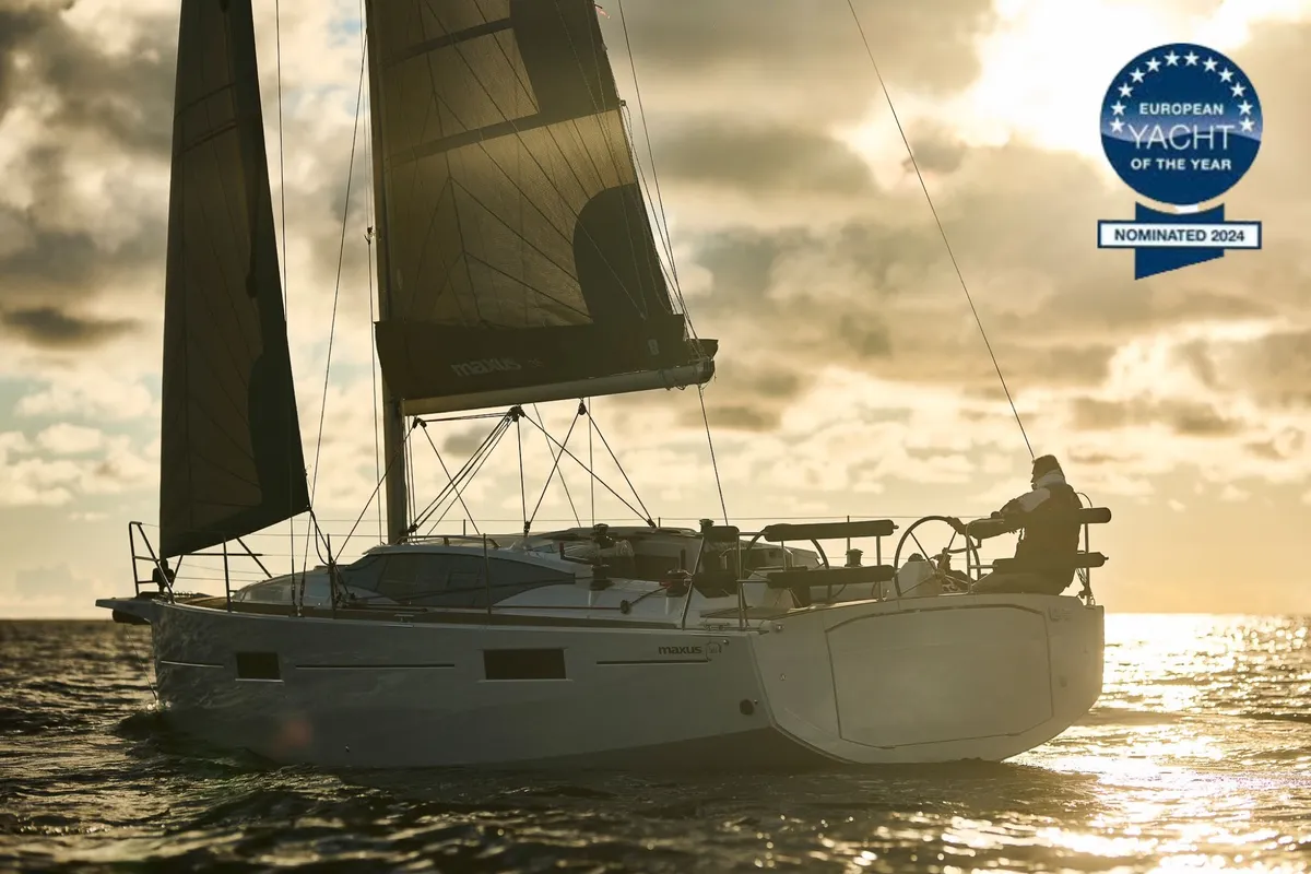 Exterior view of Angelmiles 2, a Northman Maxus 35 sailboat at Valencia, Spain
