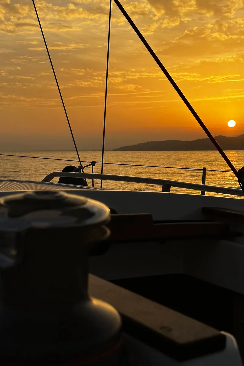 Deck of Angelmiles 2, a Northman Maxus 35 sailboat at Valencia, Spain