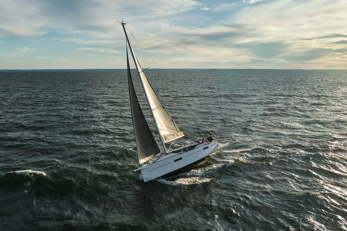 Exterior view of Angelmiles 2, a Northman Maxus 35 sailboat at Valencia, Spain