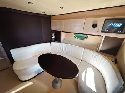 Salon of Mig 50, a motor yacht at Salerno, Italy
