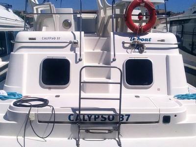Deck of Calypso - Comfort 7, a Cygnet Calypso motorboat at Hesse, France