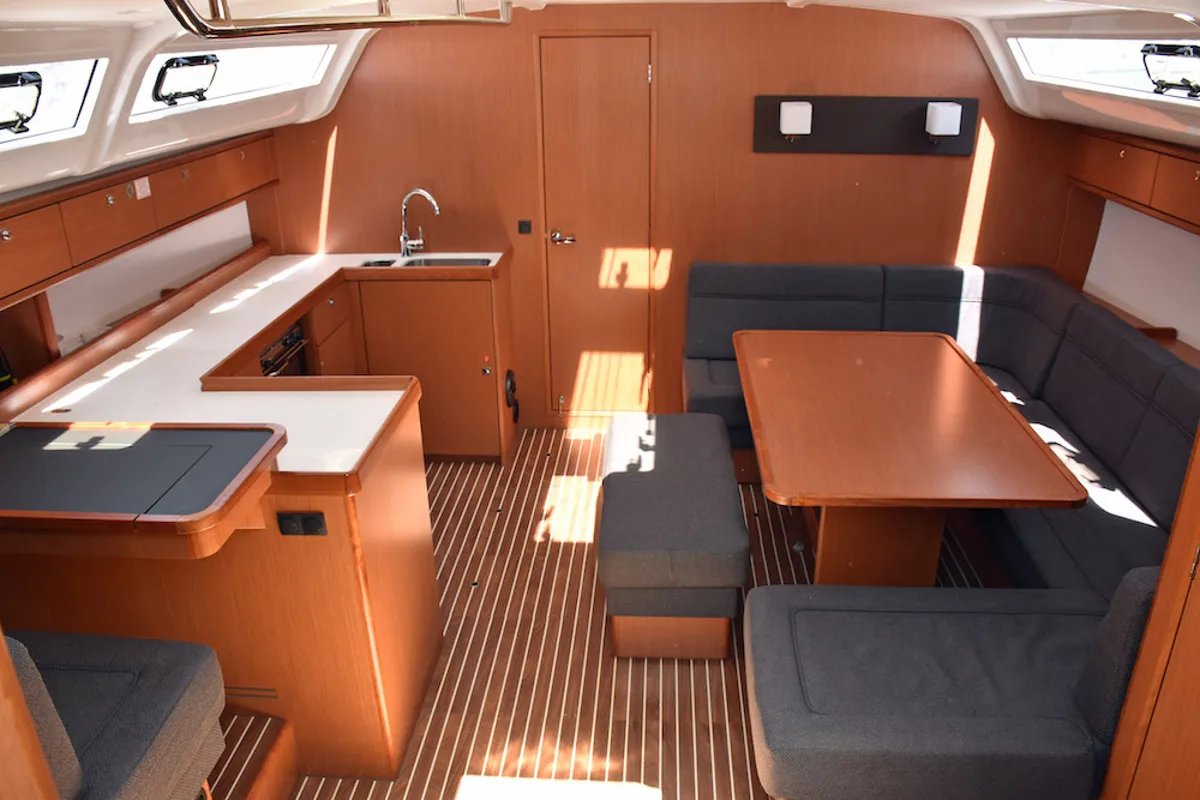 Salon of Pinotage, a Bavaria Cruiser 51 sailboat at Seget Donji, Croatia