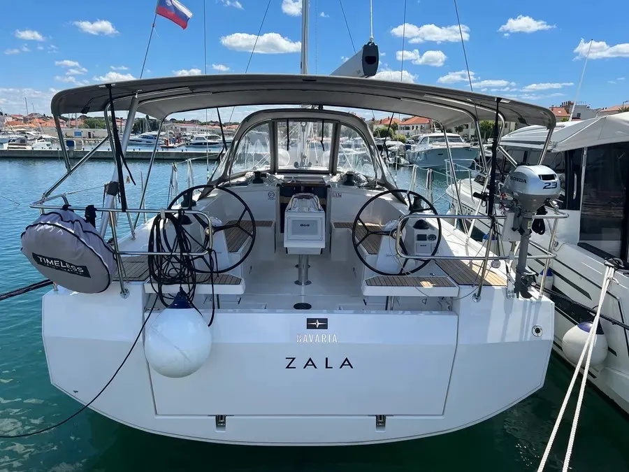 Zala, a Bavaria C38 sailboat at Grad Biograd na Moru, Croatia