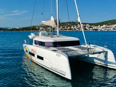 Nirvana, a Dufour 48 Catamaran catamaran at Pirovac, Croatia