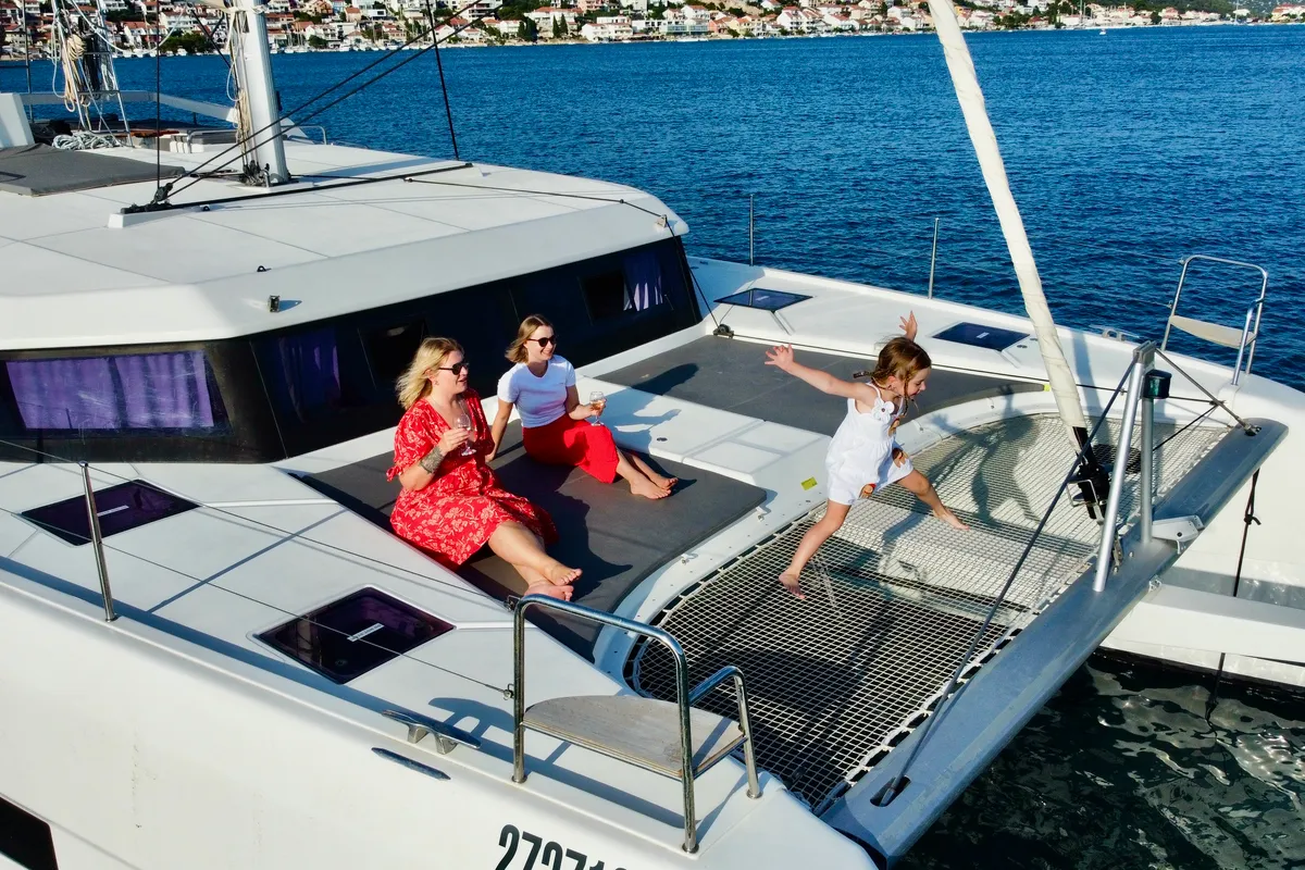Nirvana, a Dufour 48 Catamaran catamaran at Pirovac, Croatia