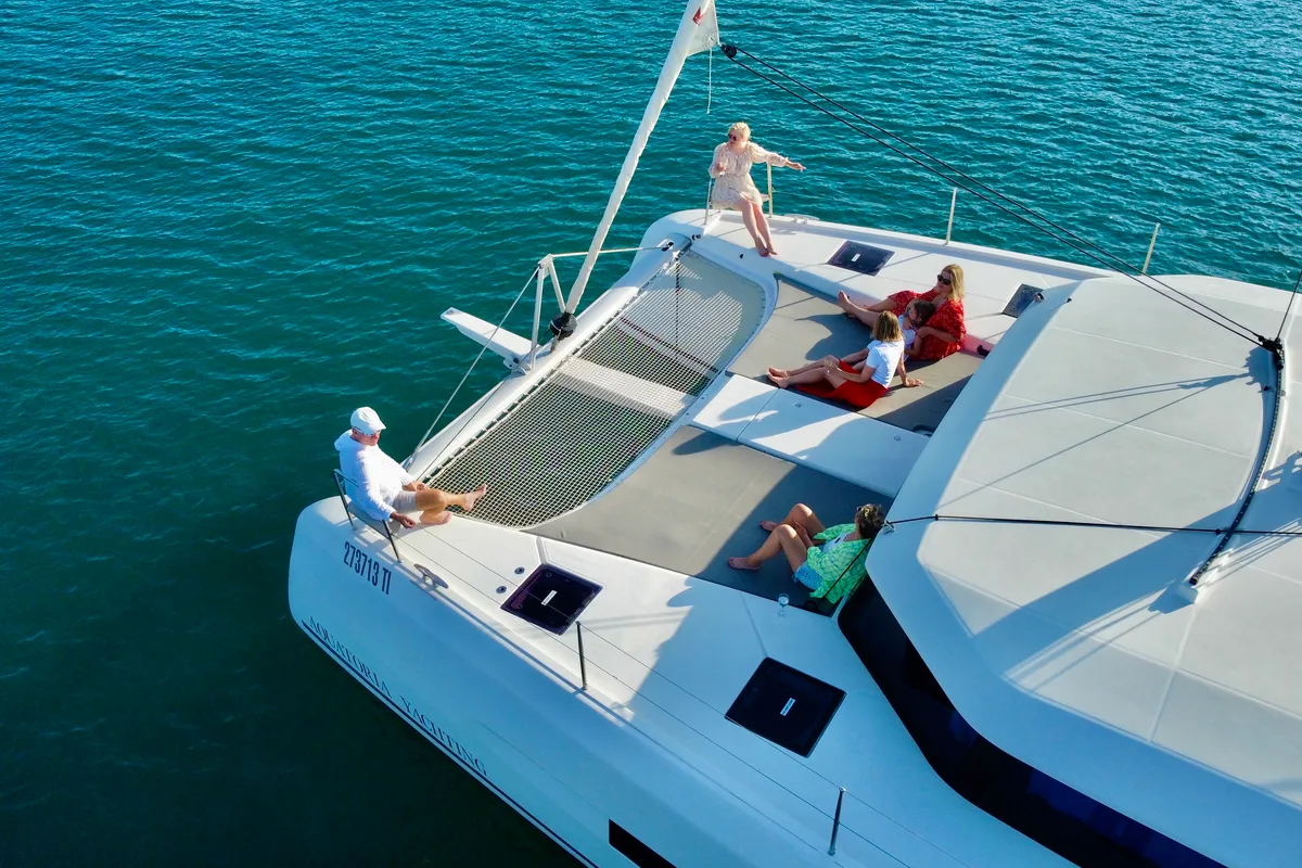 Nirvana, a Dufour 48 Catamaran catamaran at Pirovac, Croatia