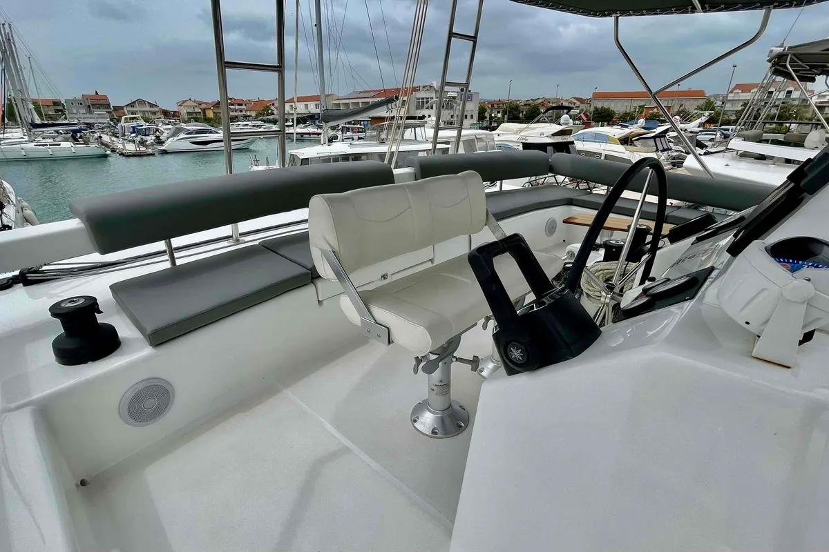 Nirvana, a Dufour 48 Catamaran catamaran at Pirovac, Croatia