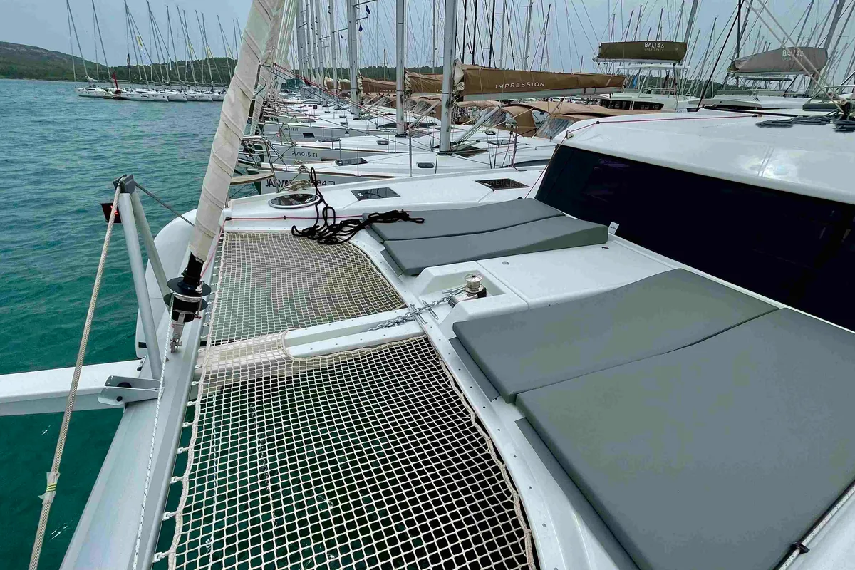 Nirvana, a Dufour 48 Catamaran catamaran at Pirovac, Croatia