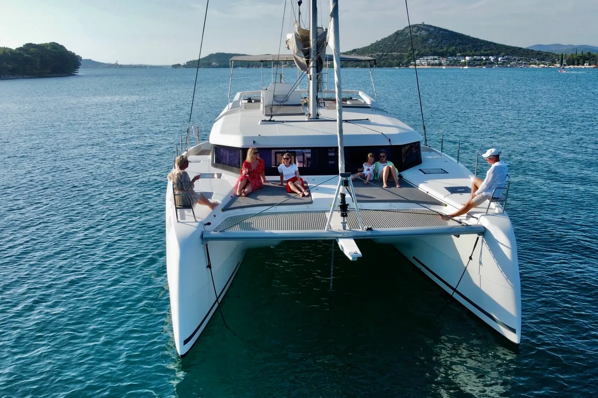 Nirvana, a Dufour 48 Catamaran catamaran at Pirovac, Croatia