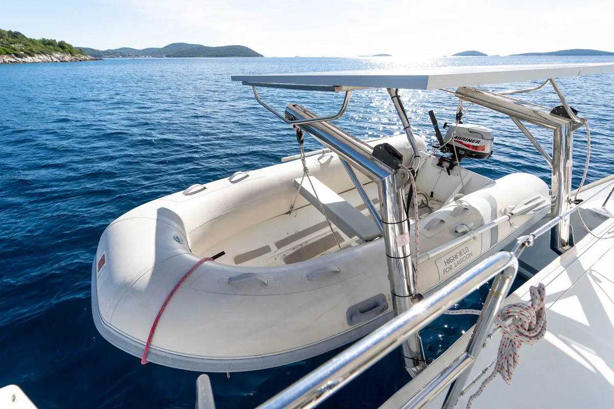 Patch Work, a Lagoon 421 catamaran at Grad Šibenik, Croatia