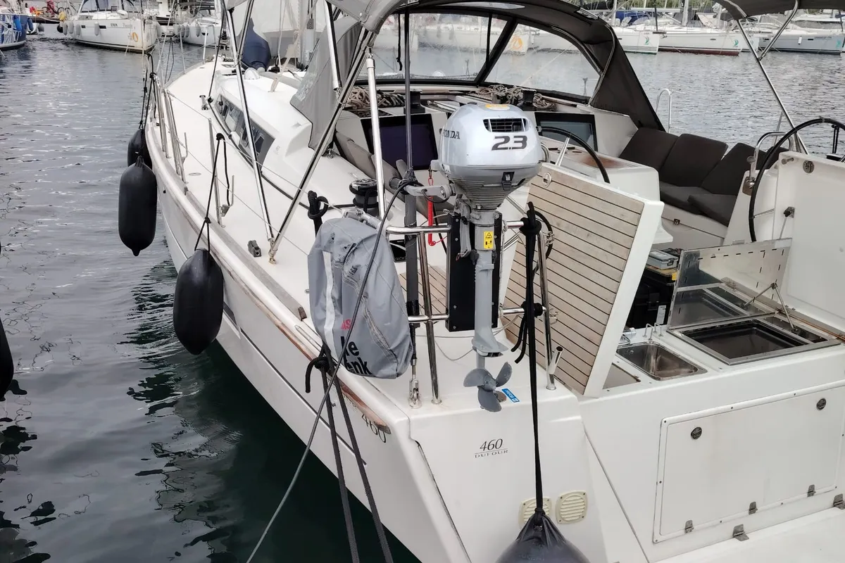 Harvey, a Dufour 460 GL sailboat at Punat, Croatia