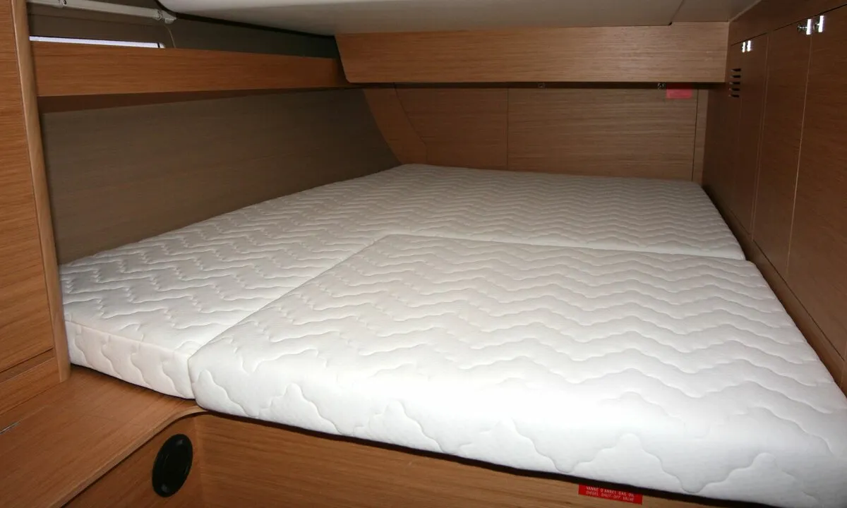 Cabin on Harvey, a Dufour 460 GL sailboat at Punat, Croatia