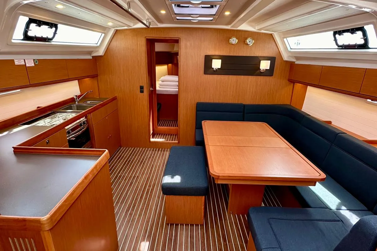 Salon of Timon, a Bavaria Cruiser 46 sailboat at Sukošan, Croatia