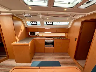 Galley of Timon, a Bavaria Cruiser 46 sailboat at Sukošan, Croatia