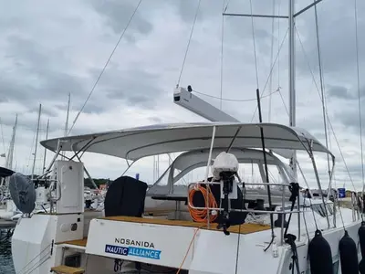 Exterior view of Nosanida, a Bavaria C50 Style sailboat at Grad Biograd na Moru, Croatia