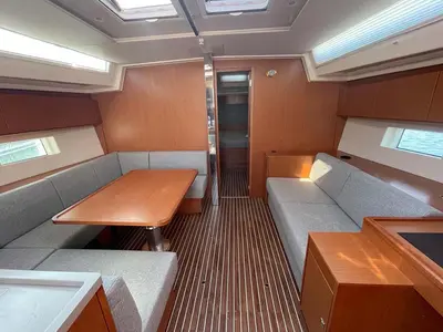 Salon of Nosanida, a Bavaria C50 Style sailboat at Grad Biograd na Moru, Croatia