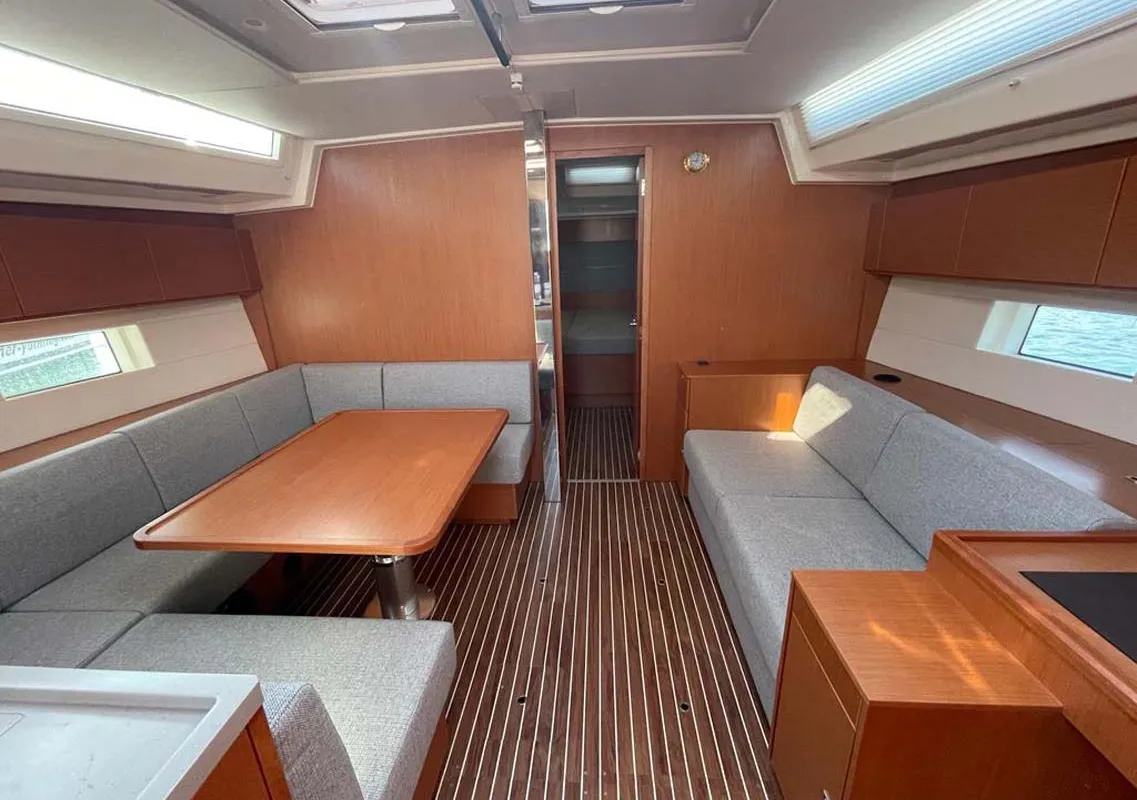Salon of Nosanida, a Bavaria C50 Style sailboat at Grad Biograd na Moru, Croatia
